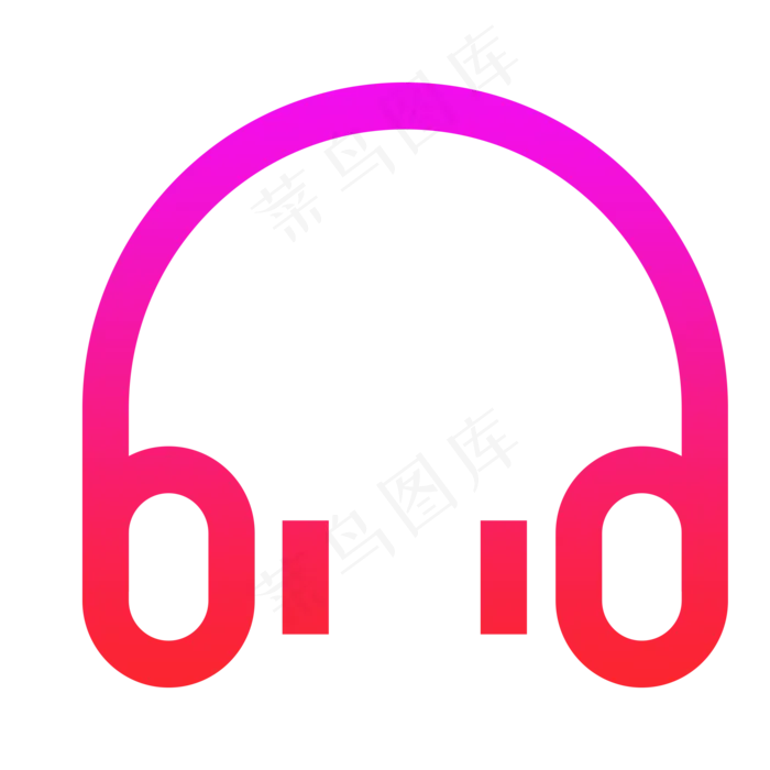 卡通红色的耳机图标(2000X2000(DPI:300))psd模版下载