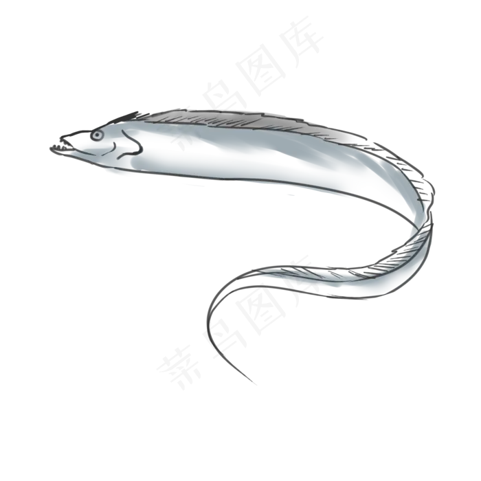 带鱼鳗鱼图案设计(2000X2000(DPI:300))psd模版下载