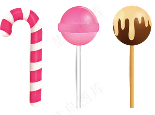 棒棒糖糖果零食派对,免抠元素