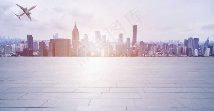 未来城市科技展台背景