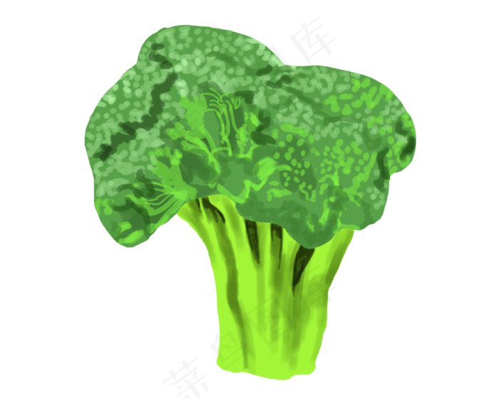 食材西蓝花卡通食物(2500X2000(DPI:300))psd模版下载