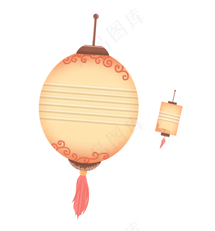 中国风古风灯笼(2000X2155(DPI:300))psd模版下载