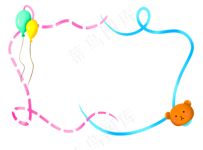 彩色花边边框(3500X2585(DPI:300))psd模版下载
