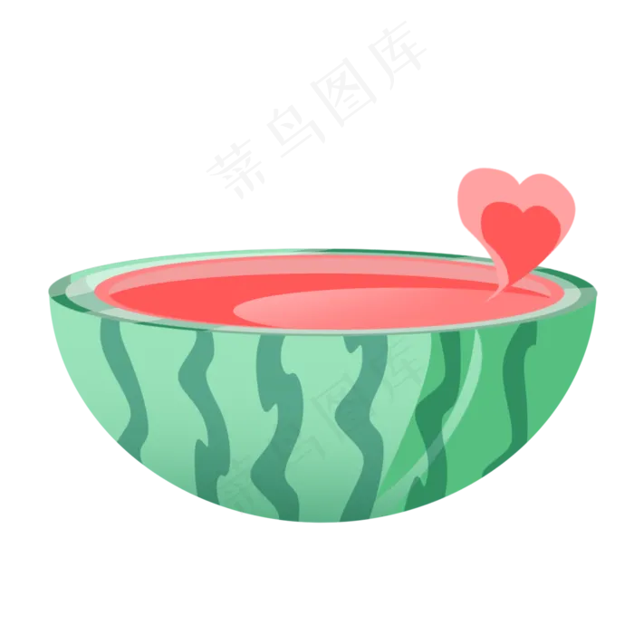 夏季水果半颗西瓜(2000X2000(DPI:300))psd模版下载
