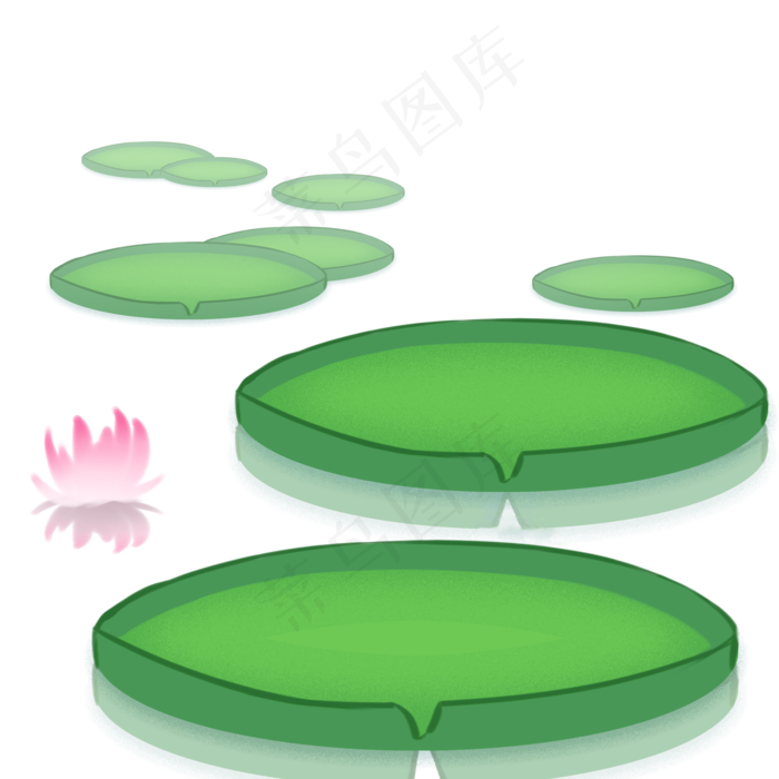 漂亮的荷花装饰插画