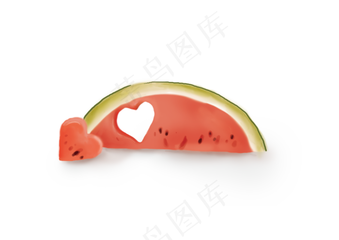 立夏手绘水果西瓜(4961X3508(DPI:300))psd模版下载