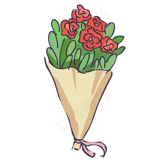 玫瑰花束捧花
