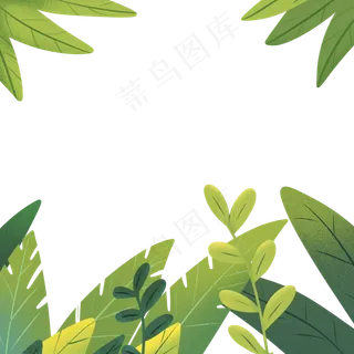 绿色小草手绘素材