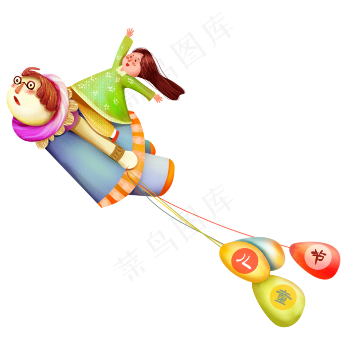 六一儿童节玩耍的小朋友