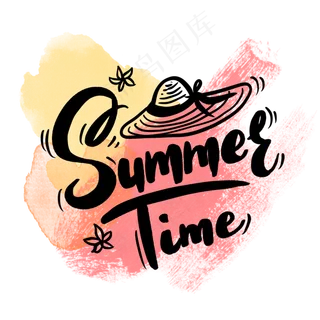 夏季英文装饰涂鸦字体6