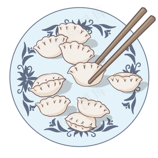 冬至吃饺子PNG,免抠元素