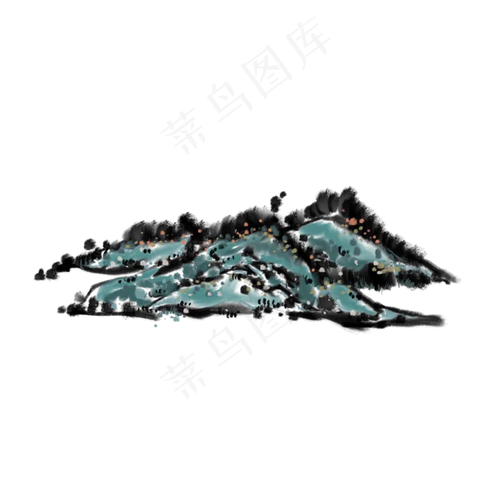 水墨山水晕染清明节(2000X2000(DPI:132))psd模版下载