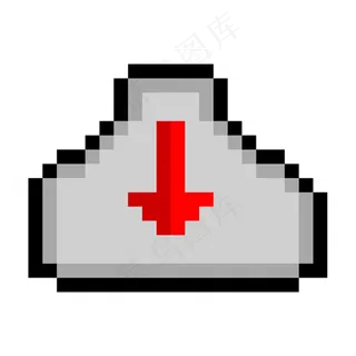 像素风格云下载图标