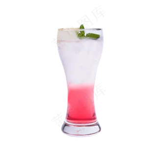 粉色圆柱鸡尾酒美食元素