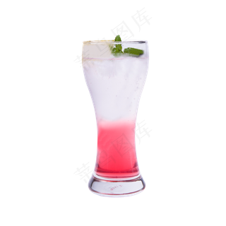 粉色圆柱鸡尾酒美食元素