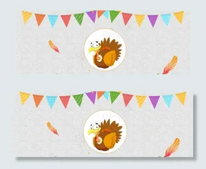感恩节卡通火鸡banner