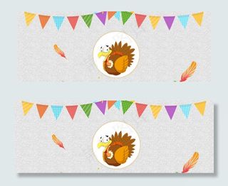 感恩节卡通火鸡banner