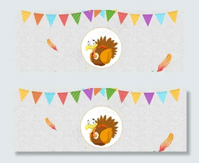 感恩节卡通火鸡banner 感恩节卡通火鸡banner
