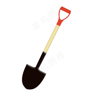春天植树节植树挖土专用铁锹,免抠元素