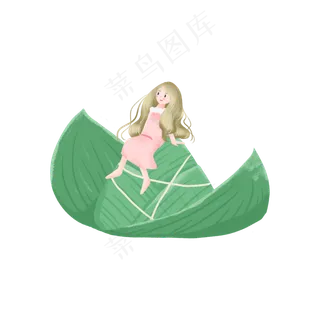 坐在粽子上的女孩