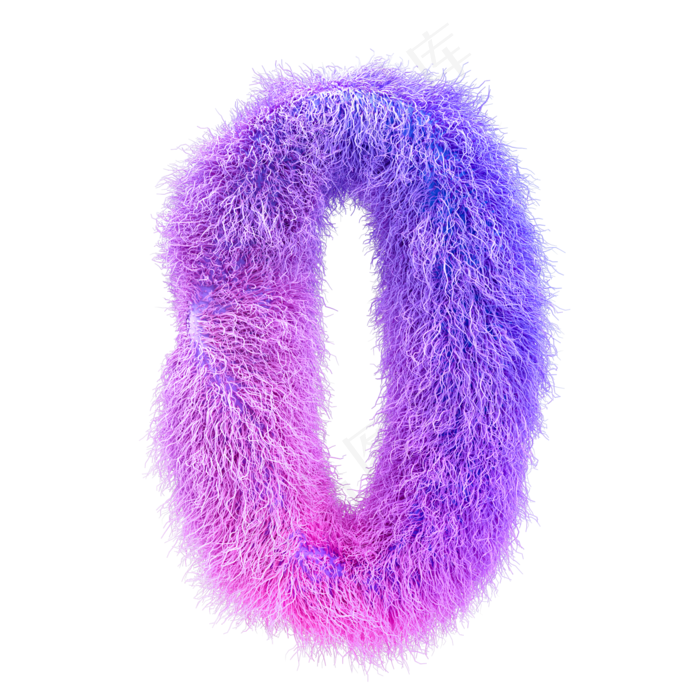 创意毛发倒计时数字0