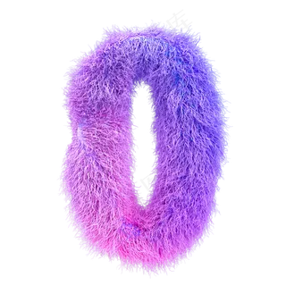 创意毛发倒计时数字0