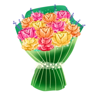 一捆花朵捧花花束