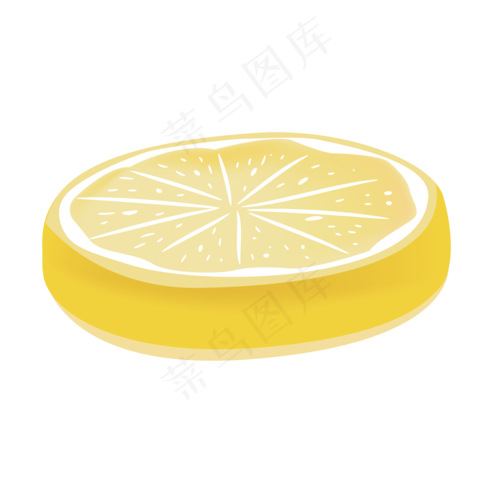 卡通手绘矢量柠檬片