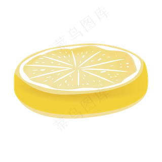卡通手绘矢量柠檬片