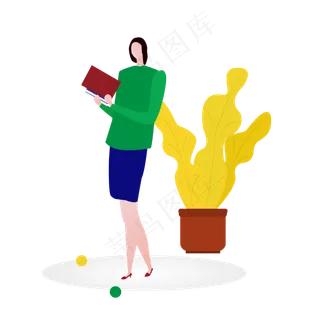 工作中的女人矢量素材,免抠元素 工作中的女人矢量素材,免抠元素