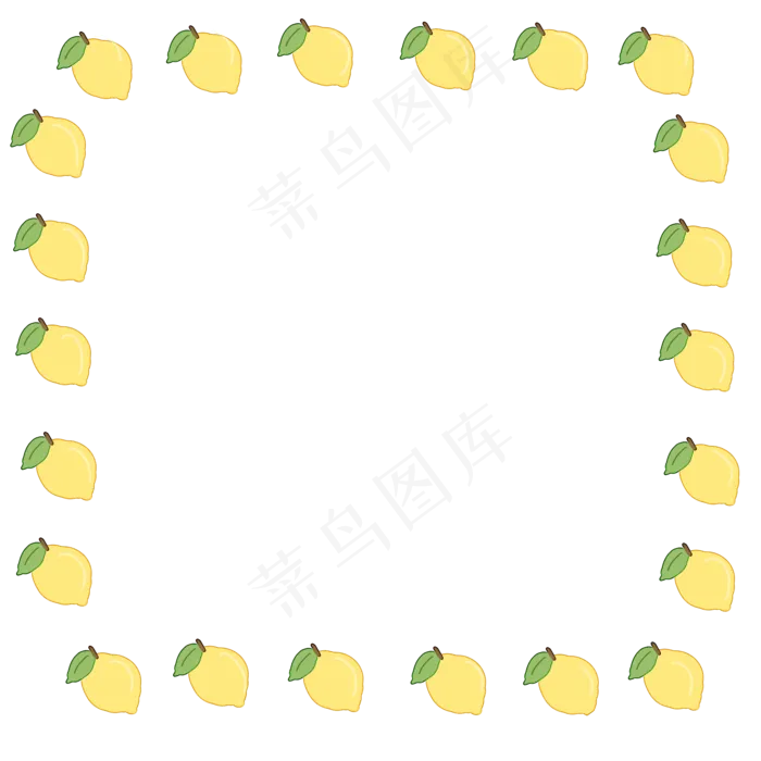 热门柠檬酸卡通边框(2000X2000(DPI:350))psd模版下载