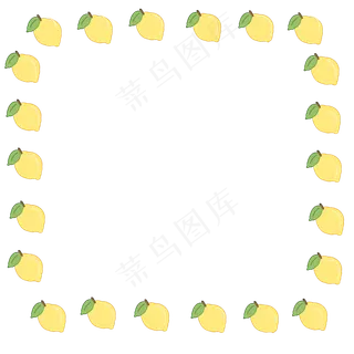 热门柠檬酸卡通边框