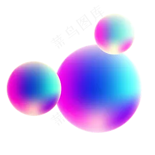 618彩色球流体渐变C4D彩色球,免抠元素