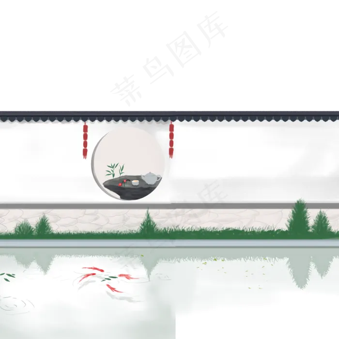 古风意境建筑(2000X2000(DPI:300))psd模版下载