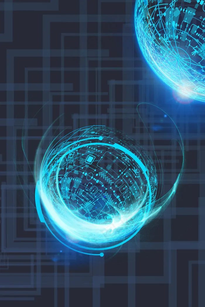 蓝色科技未来人工工智能科学(3545*5315px 	      )psd模版下载