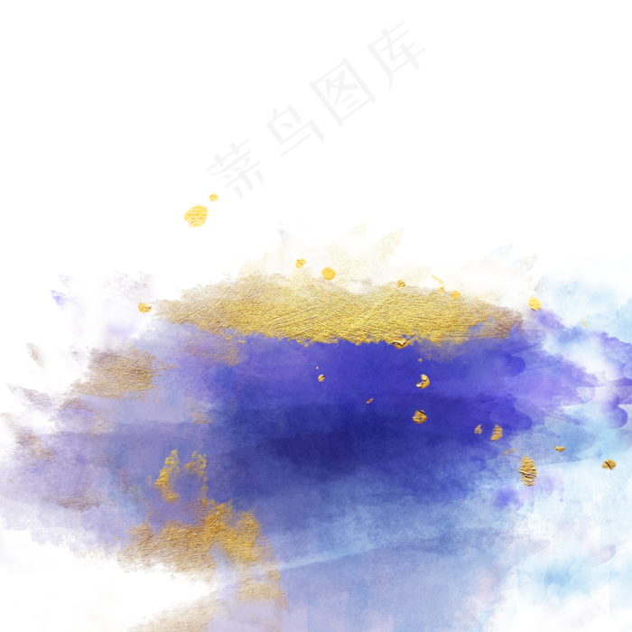 金箔水彩笔触(2000X2000(DPI:300))psd模版下载