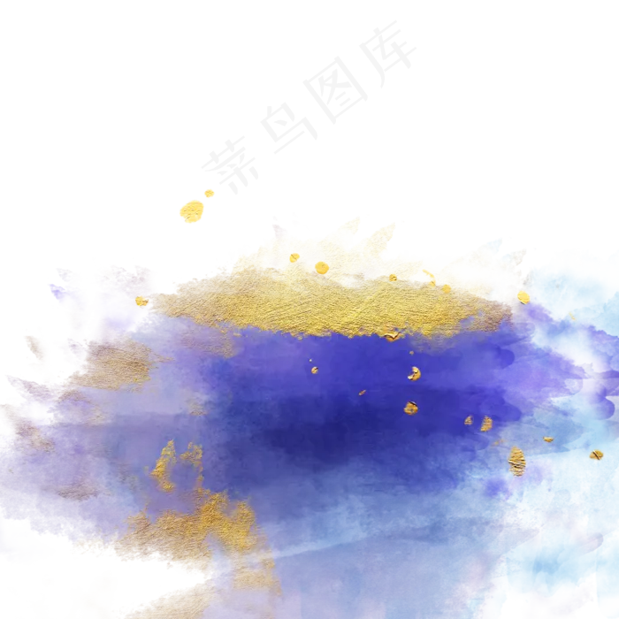 金箔水彩笔触(2000X2000(DPI:300))psd模版下载
