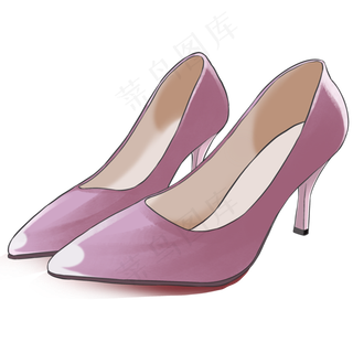 38妇女节女神的粉色高跟鞋,免抠元素