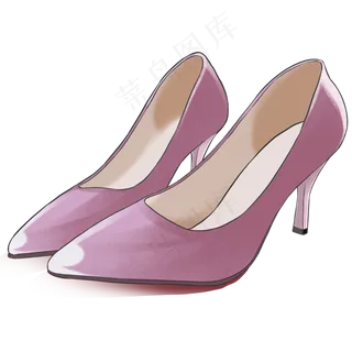 38妇女节女神的粉色高跟鞋,免抠元素