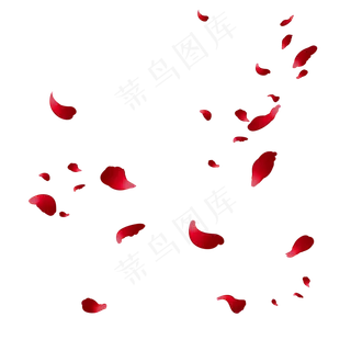 浪漫的漂浮的玫瑰花瓣