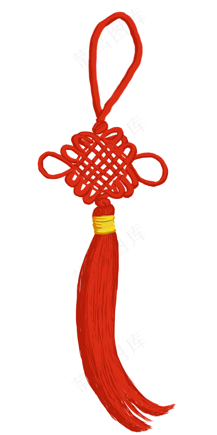 中国风中国结手绘高清图,免抠元素