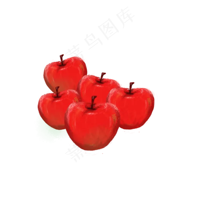 一堆红色苹果免抠图(2000X2000(DPI:300))psd模版下载