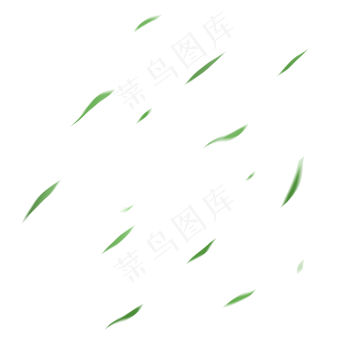 绿色清新春天树叶飘浮(2000X2000(DPI:300))psd模版下载