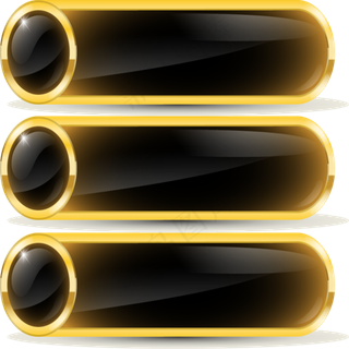 黑色金边对话框,免抠元素