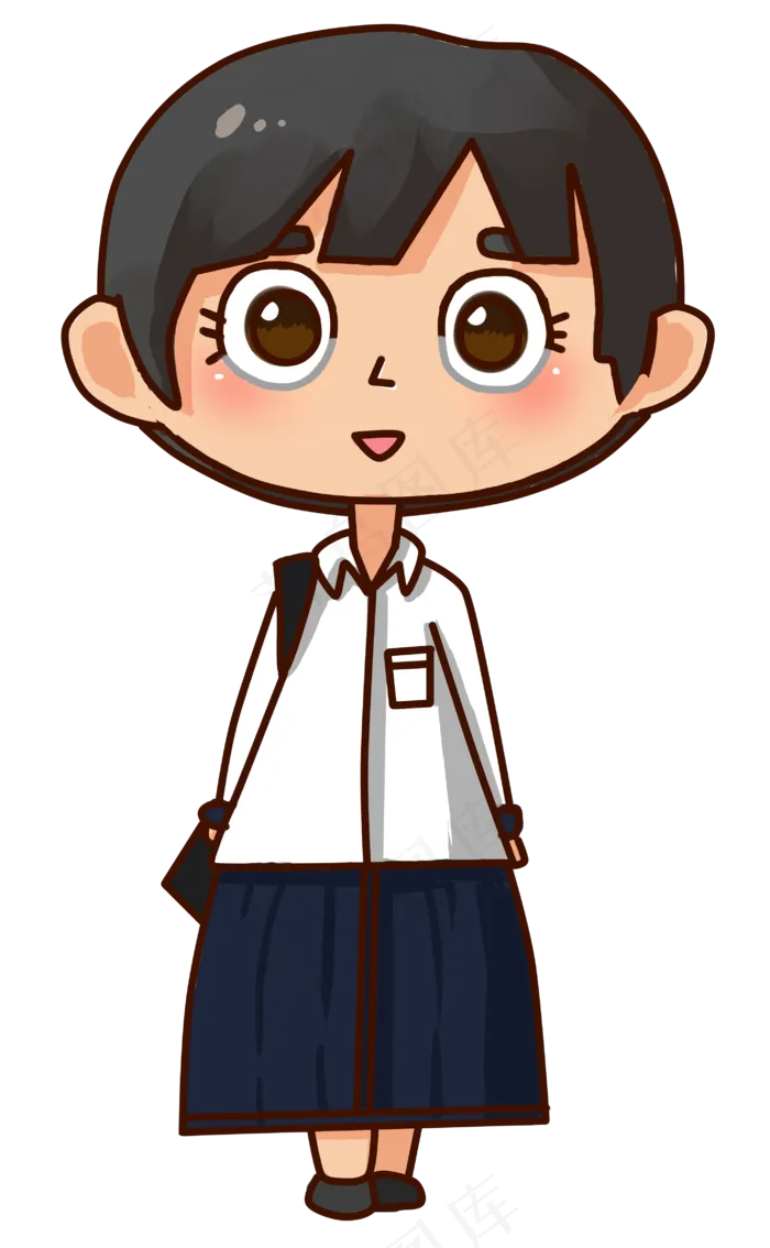 五四青年节女学生形象(2900X4700(DPI:300))psd模版下载