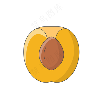 切开和黄桃免抠图