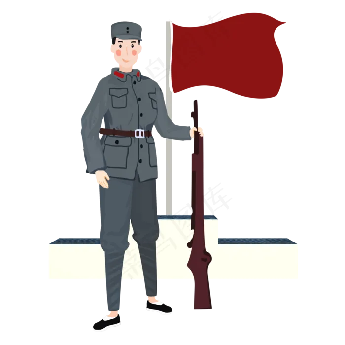 守卫家园的红军战士(2000*2000px 300 dpi )psd模版下载