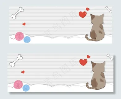 卡通手绘简约可爱宠物淘宝海报背景背景图片素材