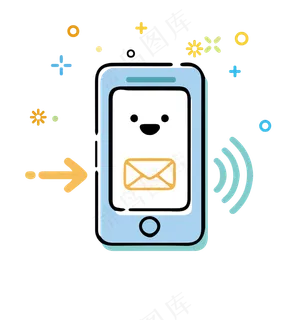 mbe风格来信息的手机,免抠元素