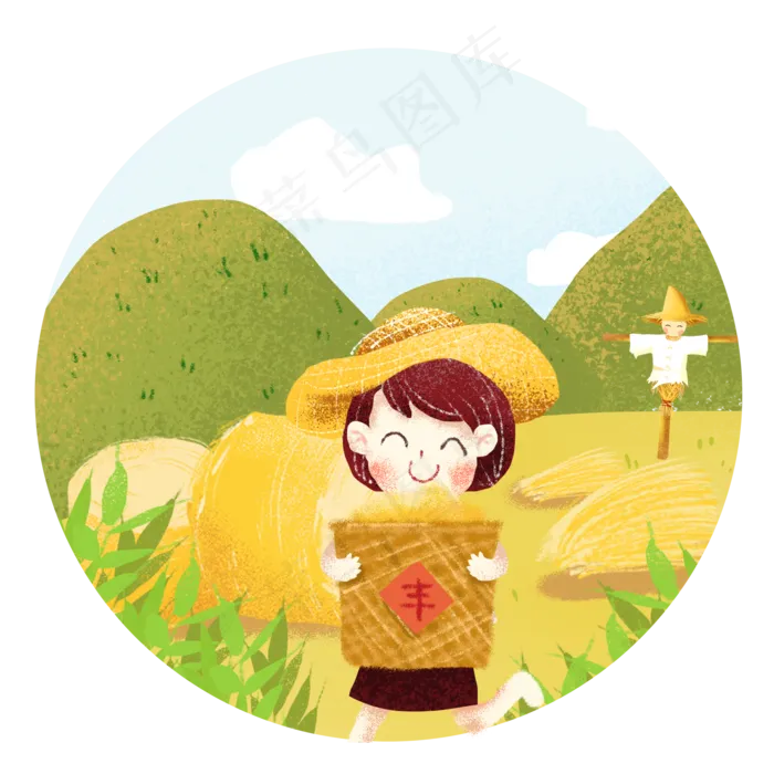 芒种丰收的季节(2000X2000(DPI:300))psd模版下载